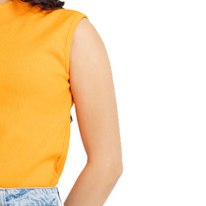 Camiseta Deportiva Personalizada para Mujer, Elástica, Transpirable, de Viscosa/Algodón, con Detalle de Encaje en la Parte Delantera y Logotipo Personalizado - Product Image 2