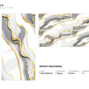 Dalle en porcelaine Titan Glow Gloss 600x1200mm 60x120cm 24x48 pouces, élégante, haute brillance, carrelage décoratif - Product Image 1