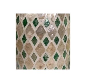 Jarrón de Cerámica Hecho a Mano con Diseño de Mosaico de Madreperla, Acabado Redondo Moderno y Brillante para Exhibición de Flores - Product Image 3