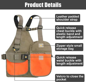 Chaleco de Caza de Alta Visibilidad, Chaleco de Caza Naranja de Seguridad con Bolsa para Caza y Múltiples Bolsillos de Almacenamiento - Product Image 6