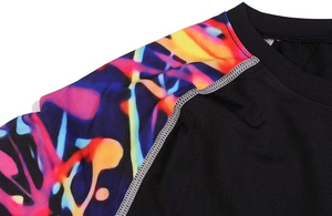 เสื้อแรชการ์ดแขนยาวสำหรับผู้ชาย ป้องกันรังสียูวี UPF 50+ แห้งเร็ว ตัดต่อผ้าแบบคอมเพรสชั่น เสื้อว่ายน้ำสำหรับออกกำลังกาย - Product Image 3
