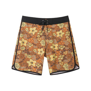 Shorts de Playa Elásticos en 4 Direcciones de Marca Privada, Secado Rápido, Traje de Baño de Verano para Hombre, Shorts de Baño con Estampado Personalizado - Product Image 1