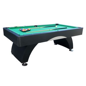 Table de billard de 7 pieds pour adultes et familles, finition noire fine, table de billard pour salle de jeux, salle à manger, salon, accessoires inclus - Product Image 2