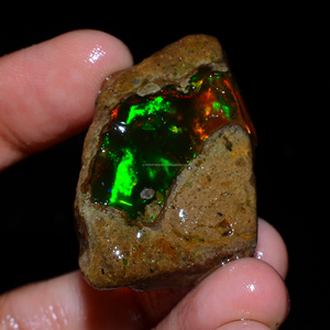 Lote de 3 piezas de ópalo etíope Welo Fire, 100% natural, de primera calidad, en bruto, para la elaboración de joyas. - Product Image 3