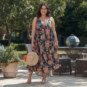 Robe décontractée pour femmes grandes tailles, coupe ample confortable, vêtements tendance avec personnalisation OEM ODM - Product Image 1