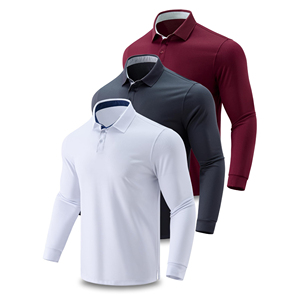 Premium Mens Long Sleeve <b>Polo</b> Shirt Breathable Fabric Moisture Wicking Sporty Activewear Comfortable Fit For Daily <b>Sports</b> Use - Product Image 1