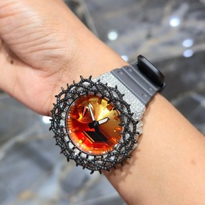 Iced Out Moissanite <b>Watch</b> Stainless Steel Case Sapphire Crystal Analog Quartz Unisex Hip Hop Streetwear Stylish Jewelry - Product Image 6