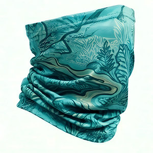 Cache-cou extensible en gros à prix abordable, coutures renforcées avec impression par sublimation personnalisée, bandana de protection faciale estival - Product Image 1