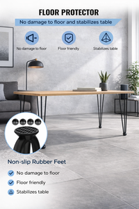 34 in Hairpin Furniture Legs 4 Pack, Heavy-Duty Metal <b>Table</b> Legs, 880 lb Capacity for Dining <b>Table</b>, Desk, DIY Projects EDPTBL018 - Product Image 4