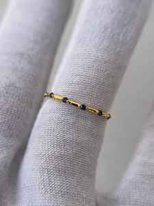 Bague élégante en saphir bleu, argent sterling 925 plaqué or 14 carats, saphir taille ronde, cadeau de fiançailles, de mariage ou d'anniversaire - Product Image 2