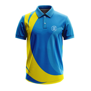เสื้อโปโลคริกเก็ตพิมพ์ลายวนแบบกำหนดเองพร้อมชื่อผู้เล่น โลโก้ และหมายเลข ลดราคาพิเศษสำหรับขายส่ง - Product Image 3