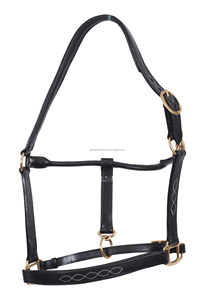 Équitation en cuir multicolore réglable, licou cheval, toutes les tailles et couleurs disponibles, raccords en laiton - Product Image 5