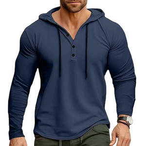 Camiseta de manga larga de otoño para hombre, camiseta informal ajustada con cuello redondo y capa base para jóvenes suaves - Product Image 5