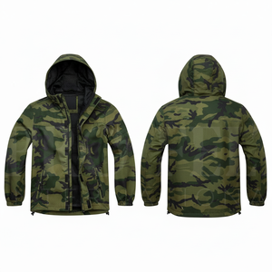 Breathable Custom Logo Waterproof <b>Camo</b> Hooded <b>Jacket</b> Windproof Outdoor Winter Coat Lightweight Casual Rain Resistant <b>Jacket</b> - Product Image 4