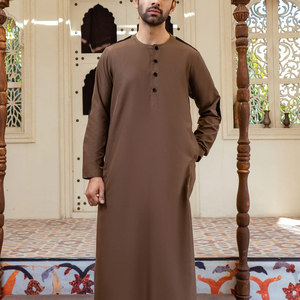 <b>Men</b> Juba Traditional Muslim Long Robe Clothing Comfortable Islamic Wear Modest Loose Fit Breathable Fabric - Product Image 6