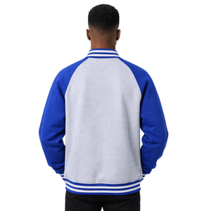 Chaqueta Varsity de Forro Polar Gris Jaspeado Phi Beta Sigma, Ropa de Fraternidad Griega con Estilo Universitario Clásico, Cálida y Cómoda - Product Image 2