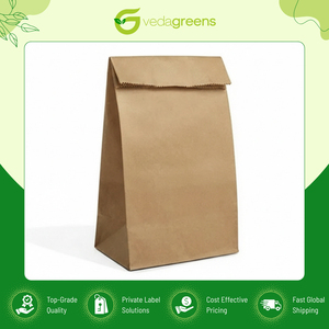 Personalización OEM posible para bolsas de papel ecológicas de calidad excepcional para uso en empaques de comida para llevar, procedentes de la India. - Product Image 3