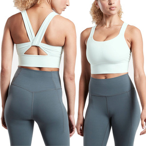 Soutien-gorge de sport pour femme grande taille à maintien léger en Spandex et Polyester, dos nageur, col ras du cou - Léger, respirant, séchage rapide, pour la gym et l'athlétisme - Product Image 6
