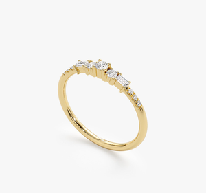 แหวนเพชรแล็บโกรว์ชุบทอง 14K สไตล์วินเทจ พร้อมใบรับรอง IGI ดีไซน์หลายเม็ด สำหรับเป็นของขวัญงานแต่งงานหรือหมั้นสำหรับผู้หญิง - Product Image 4