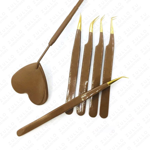 Custom Logo Eyelash Extension Tweezers Stainless Steel Color Coated Volume Lash <b>Tool</b> Precision Pointed Tip <b>Tool</b> - Product Image 2