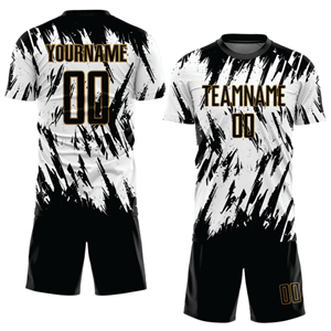 Ensemble d'uniformes de football personnalisés par sublimation pour adultes, comprenant un maillot d'entraînement, vêtements de sport unisexes, short léger, respirant et à séchage rapide - Product Image 1