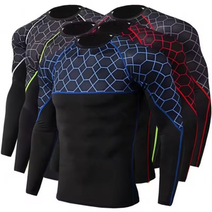 MMA Rash Guard Tops Unisex Spandex Nylon Custom <b>Compression</b> Long Sleeve <b>Shirt</b> Breathable Quick Dry Anti-Bacterial High Quality - Product Image 2