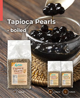 KEIFU 50g OEM/ODM Perlas de Tapioca Marrón Instantáneas, Boba Masticable para Té de Burbujas, Listas para Comer en Bolsa, Certificadas HALAL/HACCP/ISO 22000