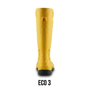 Orange PVC Summer Fashion Safety Waterproof <b>Knee</b>-<b>High</b> Steel Toe Anti-Slip Work Rain Boots for Unisex Construction Farming - Product Image 5