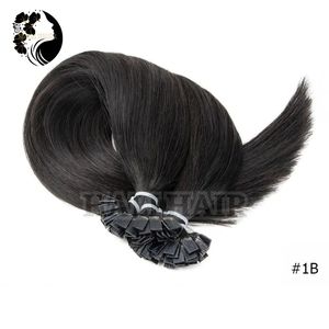 Vietnamita 100% Remy Keratin Super Double Drawn Color natural sin enredos Extensiones de cabello humano recto Pre-Bonded Single Drawn - Product Image 1