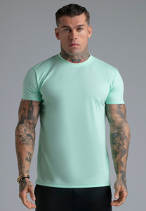 Camiseta Personalizada al por Mayor de Alta Calidad para Hombre, Camiseta de Verano de Manga Corta con Cuello Redondo y Color Sólido Simple - Product Image 3