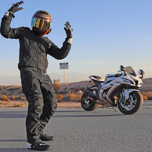 Veste de moto pour homme, manches longues, coupe-vent, en spandex et nylon, équipement de course, toutes saisons, style adulte - Product Image 6