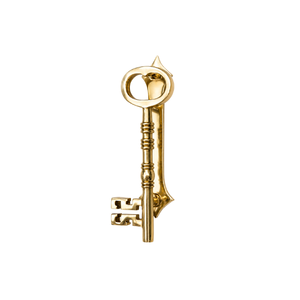Timbre de Puerta Decorativo de Latón Vintage con Diseño de Llave de Esqueleto, Herraje de Lujo Antiguo para Puertas Principales, Acento de Entrada para Hogares, Villas y Hoteles - Product Image 1