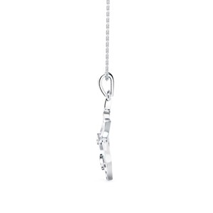 Surprenez tout amateur d'animaux avec ce collier pendentif chat et étoile en argent 925 et moissanite, idéal pour les tenues de fête. - Product Image 6