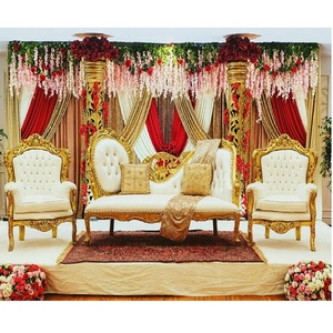 Canapé de scène de mariage design pour les mariés, ensemble de canapés italiens pour mariages royaux, canapé VIP pour événements de fiançailles - Product Image 1