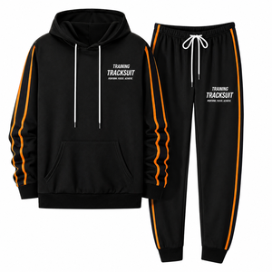 Ensemble de survêtement à capuche personnalisé pour homme, idéal pour le sport, la gym, le jogging et la course, 100 % coton, séchage rapide, avec logo personnalisé, fabriqué sur mesure - Product Image 1