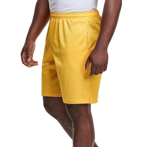 Shorts de course décontractés pour hommes à double couche en tissu Oxford et maille, écologiques, respirants, à séchage rapide, avec cordon de serrage - Product Image 3