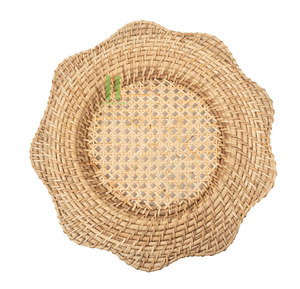 High Quality Handmade Natural Rattan Round Placemat Rattan Charger <b>Plates</b> Decor for Enhancing Dining Experience Best Wholesale - Product Image 5