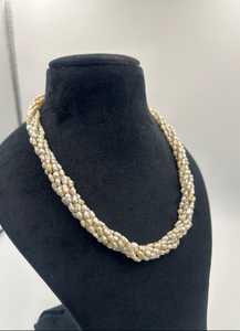 Collar de Perlas de Agua Dulce con Cuerda Trenzada, Color Basara, Gargantilla de Perlas Multihilo, Joyería de Novia, Venta al Por Mayor - Product Image 2