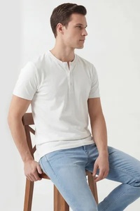 เสื้อยืดแขนสั้นผู้ชาย Ever Glow รุ่นใหม่ ทนทาน สั่งทำได้ พิมพ์ลายด้านหน้า ผ้าฝ้ายผสมโพลีเอสเตอร์ ระบายอากาศได้ดี ไซส์ใหญ่ - Product Image 4