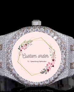 Montre Personnalisée en Quartz et Diamant Moissanite VVS pour Homme, Boîtier en Acier Inoxydable Style Hip Hop, Fonction Date, Résistante à l'Eau 3 BAR - Product Image 4