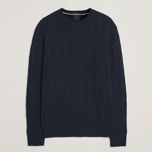 Pull en tricot classique pour homme, chaud, respirant, à manches longues, en coton/laine, coupe confortable, parfait pour l'hiver - Product Image 1