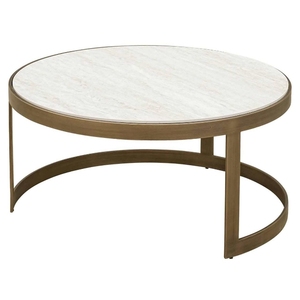 Mesa de Centro Moderna de Mediados de Siglo, con Tapa de Vidrio y Marco de Metal, Ecológica, Hecha a Mano por Chandni Crafts, Fácil de Limpiar, Ligera, para Sala de Estar - Product Image 2