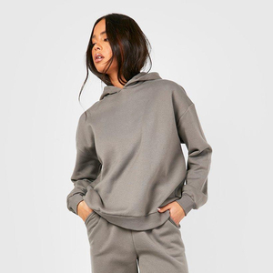 Women's Fashionable Oversized Pullover Tracksuit Winter Heavyweight Hooded Fleece Customized Plus Size Drop Streetwear Solid - Product Image 4