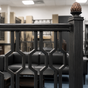 Balustrade décorative en métal noir pour intérieur, design octogonal géométrique, pour salle d'exposition, escalier, balcon, panneau de sécurité - Product Image 3