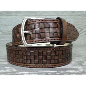 Ceintures en cuir véritable sur mesure pour hommes, accessoires de qualité supérieure, fabriquées à la main en cuir de vachette, ceintures formelles avec boucle en acier - Product Image 2