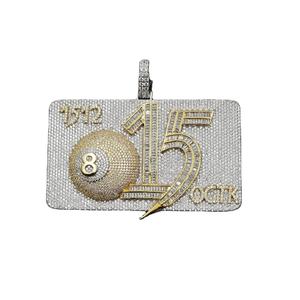 Cadena con Colgante de Diamante Cultivado en Laboratorio, Chapado en Oro sobre Plata 925, Personalizable, Estilo Clásico, para Hombre y Mujer - Product Image 1