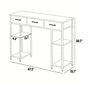 Rustic Brown <b>Small</b> Computer <b>Desk</b> for Writing Home Office or Student Use - Product Image 6