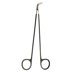 Ciseaux vasculaires angulaires à 45 degrés °   Lame de 12 mm, très tranchante, 180 mm (7 pouces), Super Cut DeBakey, instrument chirurgical à revêtement noir - Product Image 1