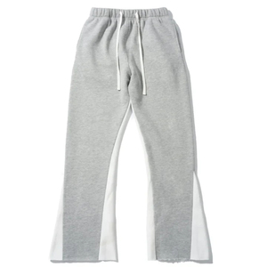 New High Quality Custom Men's Baggy Loose Fit Flared Pants Streetwear Running Sweat <b>Trousers</b> Flared Fitness Training Track Pants - Product Image 4