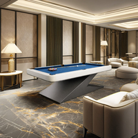 Meja Biliar Indoor Felt Ukuran Dapat Disesuaikan Tahan Lama Model Inggris untuk Rumah Hotel Klub